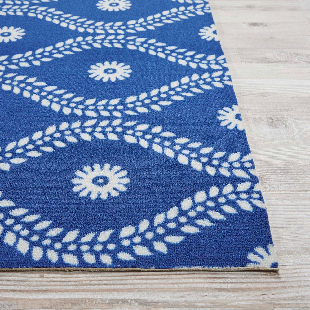 Nourison Home &amp; Garden RS085 10&#39; x 13&#39; Navy Indoor/Outdoor Area Rug, , large