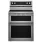 KitchenAid 2-Piece Kitchen Package with 6.7 Cu. Ft. Freestanding Electric Range and 1.1 Cu. Ft. Over-The-Range Microwave Oven in Stainless Steel, , large