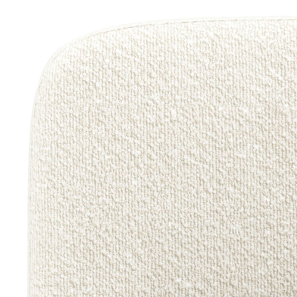 Richlands Furniture Belleville Queen Upholstered Platform Wingback Bed in Cream, , large