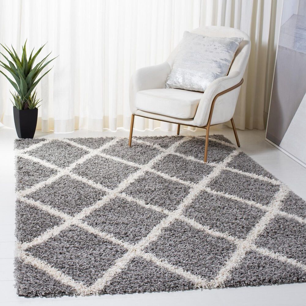 Safavieh Venus Shag VNS681J 4&#39; x 6&#39; Grey and Ivory Area Rug, , large