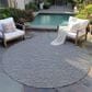Dalyn Rug Company Laidley 8" Round Grey Indoor/Outdoor Area Rug, , large