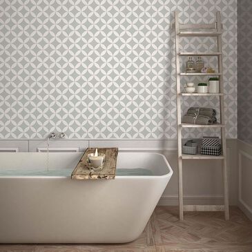 Tempaper Terrazzo Star Stone Grey Peel and Stick Wallpaper, , large