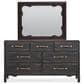 Hooker Furniture Americana Dresser and Mirror in Black, , large
