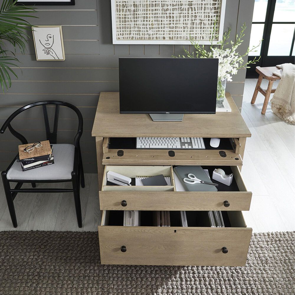 Riva Ridge Emerson Workstation Combo File in Light Elm, , large