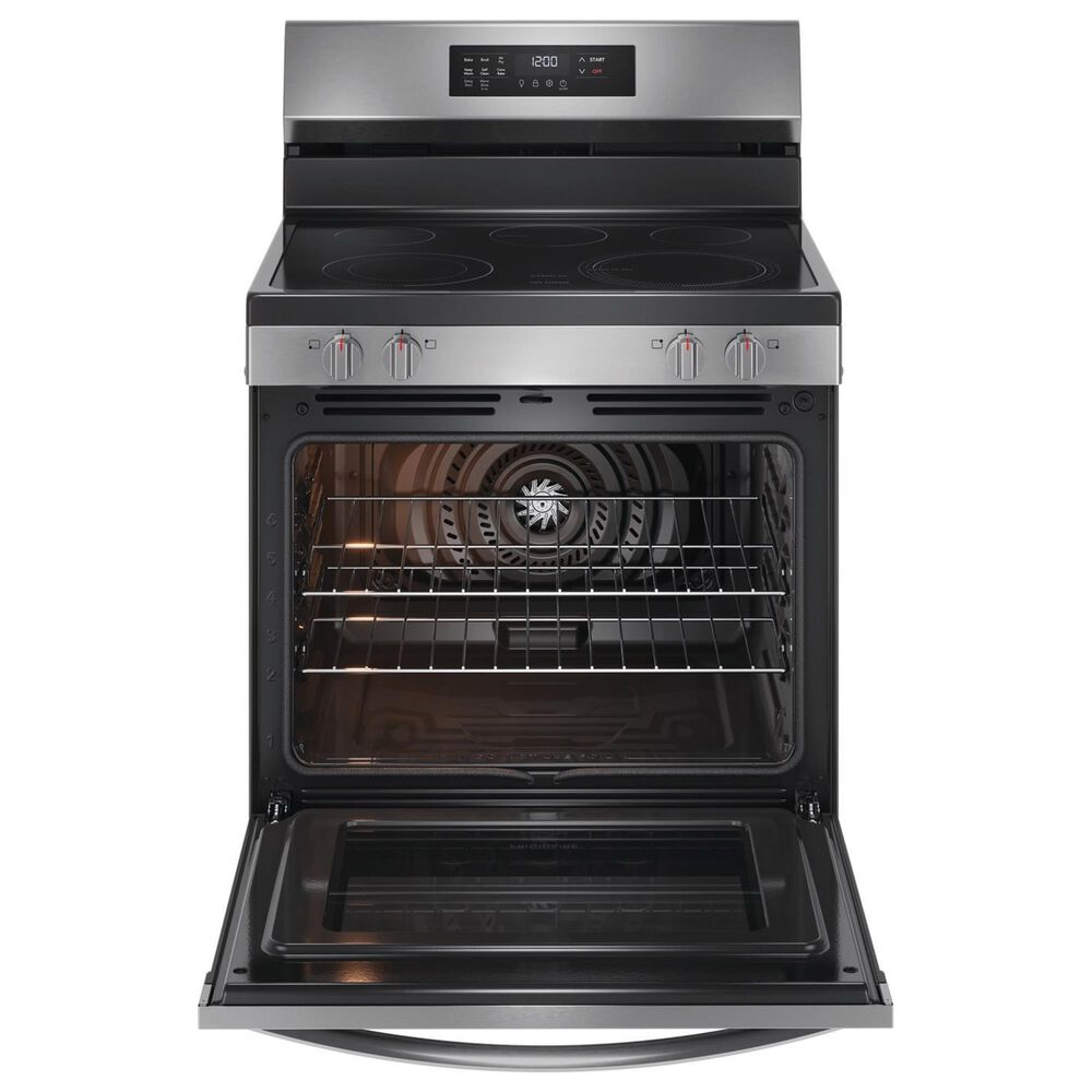 Frigidaire 30&quot; Front Control Electric Range and 1.8 Cu. Ft. OTR Microwave Kitchen Package in Stainless Steel , , large