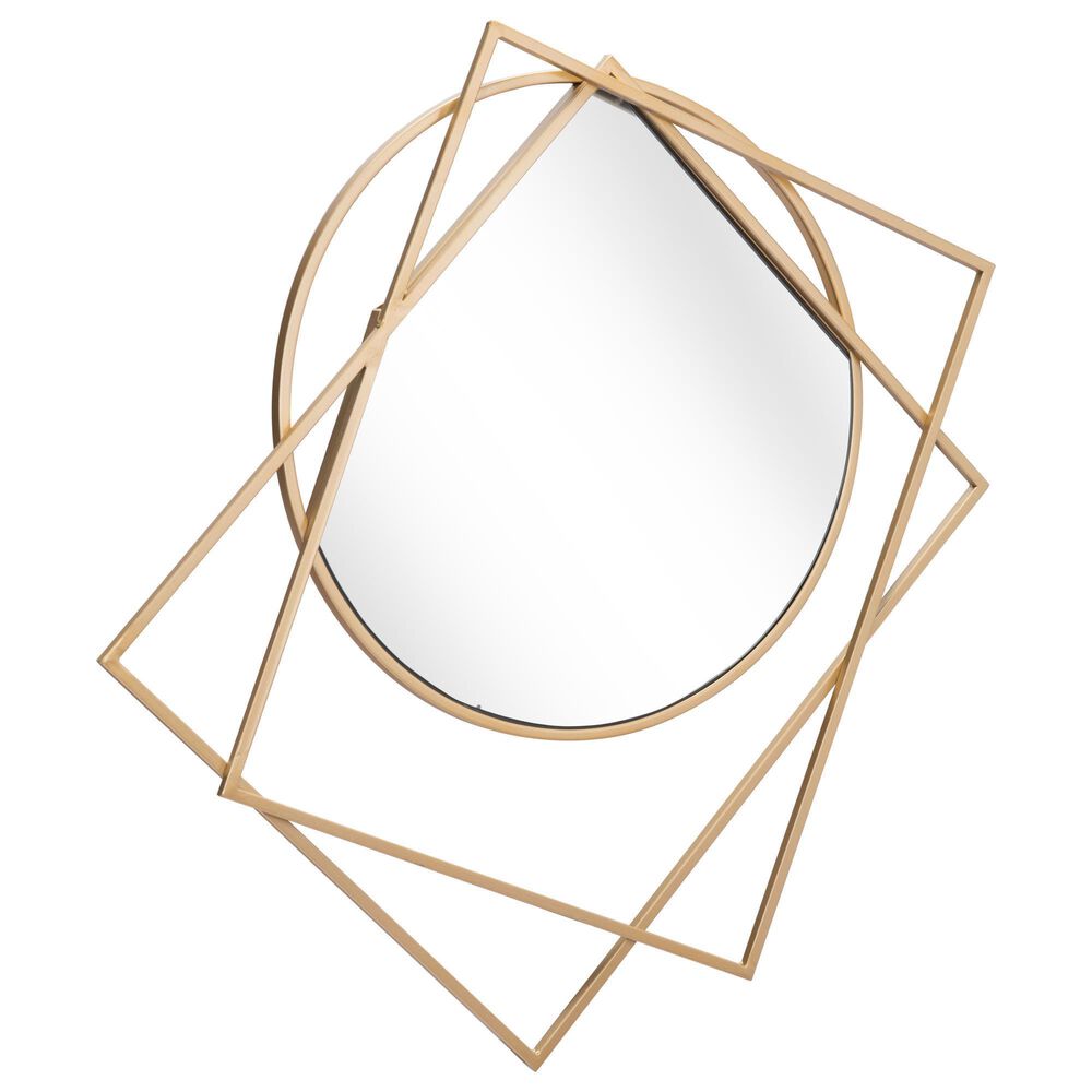 Zuo Modern Vertex Mirror in Gold, , large