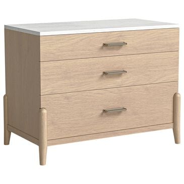 Stickley Furniture Lucerne 3 Drawer Nightstand in Sunwashed Linen, , large