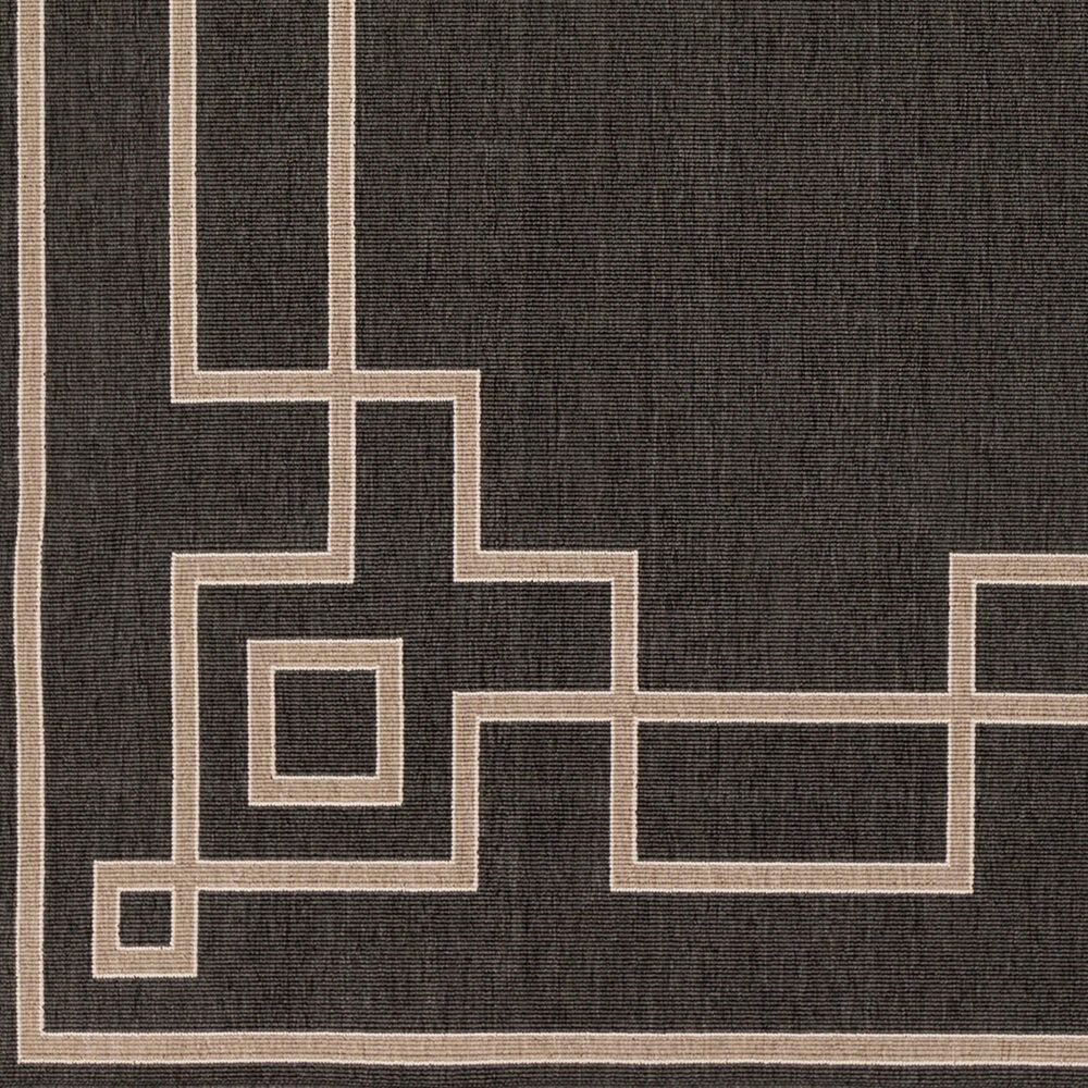 Surya Alfresco 2&#39;5&quot; x 11&#39;10&quot; Black, Brown and Beige Indoor/Outdoor Runner, , large