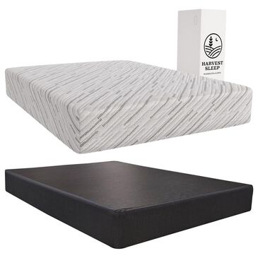 Harvest Sleep 10" Firm Memory Foam Twin Mattress in a Box with High Profile Box Spring, , large