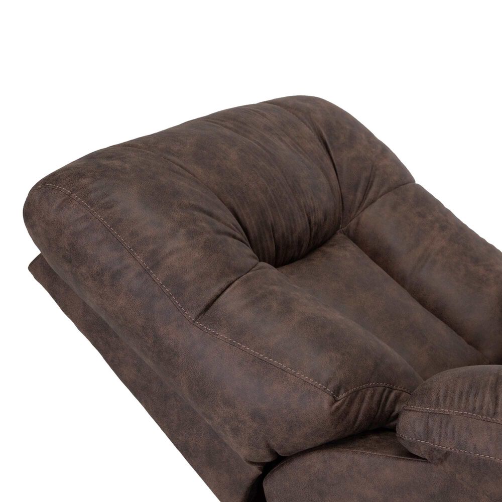 Moore Furniture Connery Manual Swivel Rocker Recliner in Amargo Coffee, , large