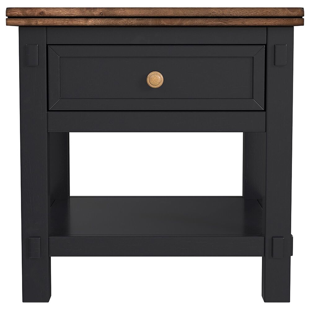 A-America Stormy Ridge End Table in Chickory and Slate Black, , large
