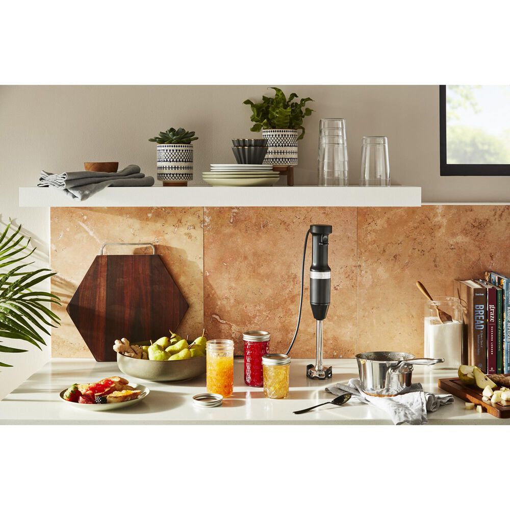 KitchenAid Corded Variable Speed Hand Blender in Matte Black, , large