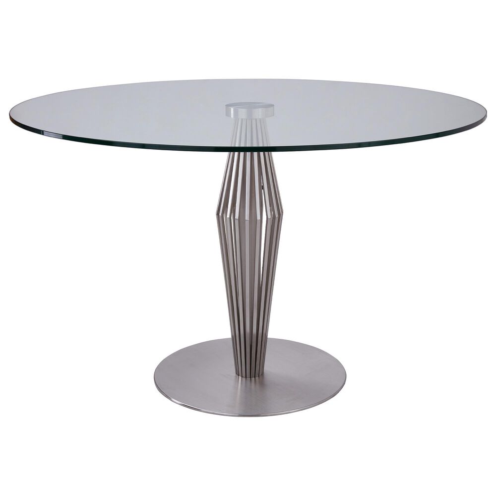 Blue River Lindsey Dining Table in Brushed Stainless Steel - Table Only, , large