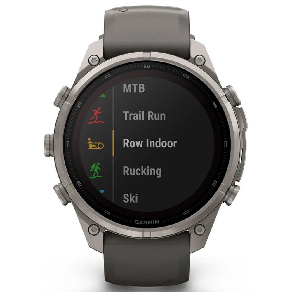 Garmin fenix 9 Pro inReach Solar Smartwatch 47mm Titanium with Pebble Gray and Silver Gray Silicone Band, , large