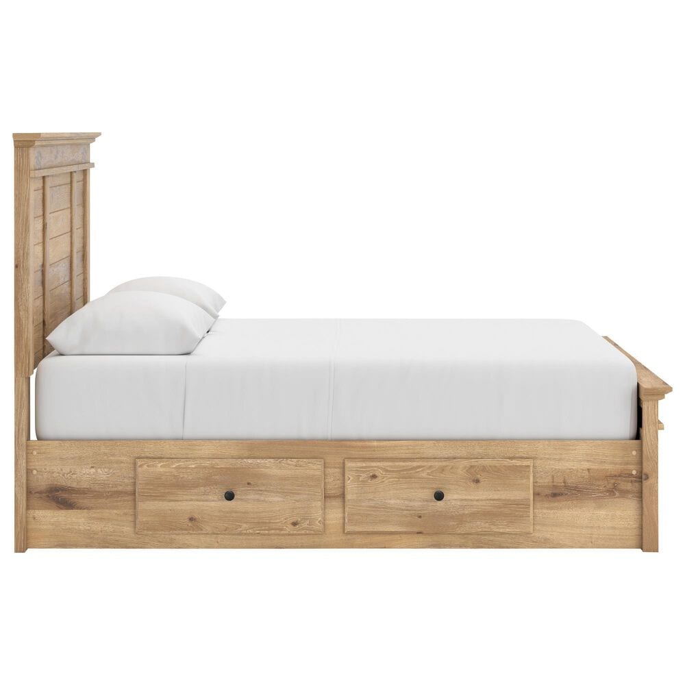 Ashley Makidern 2-Piece Queen Storage Bedroom Set with Six Drawers in Natural Brown, , large
