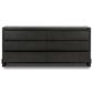Four Hands Aramis 6 Drawer Dresser Only in Smoked Black Resawn, , large