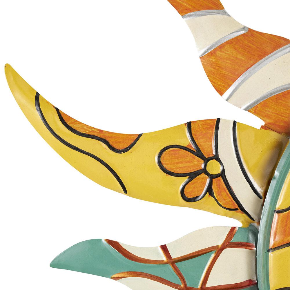 Maple and Jade 36&quot; x 36&quot; Abstract Patterned Sun and Moon Wall Decor in Multicolor, , large