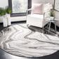 Safavieh Craft CFT819G 4" Round Grey and Silver Area Rug, , large