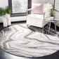 Safavieh Craft CFT819G 4" Round Grey and Silver Area Rug, , large