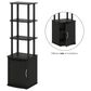 HOMLUX 3-Tier Standing Bookshelf with Storage Cabinet in Blackwood and Black, , large