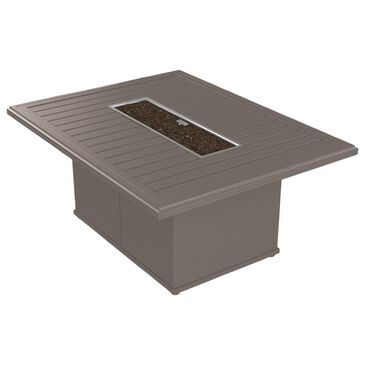 Tropitone Banchetto Rectangle Fire Pit in Graphite, , large