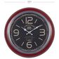 Maple and Jade 17" Wall Clock in Brick Red, , large
