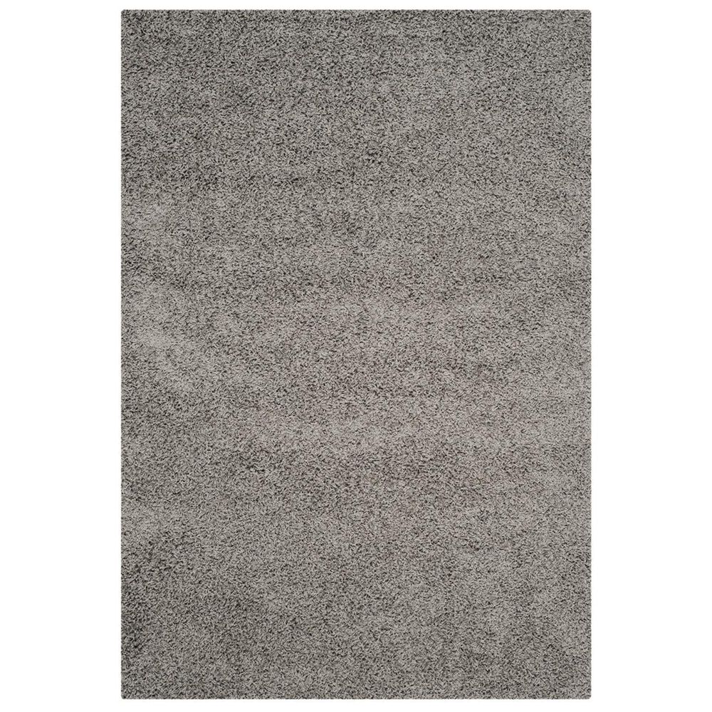 Safavieh Athens Shag SGA119F-5 5"1" x 7"6" Light Grey Area Rug, , large
