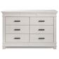 Sorelle Furniture Brookfield 6-Drawer Dresser in Brushed Ivory, , large