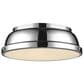 Golden Lighting Duncan 14" Flush Mount in Chrome with a Chrome Shade, , large
