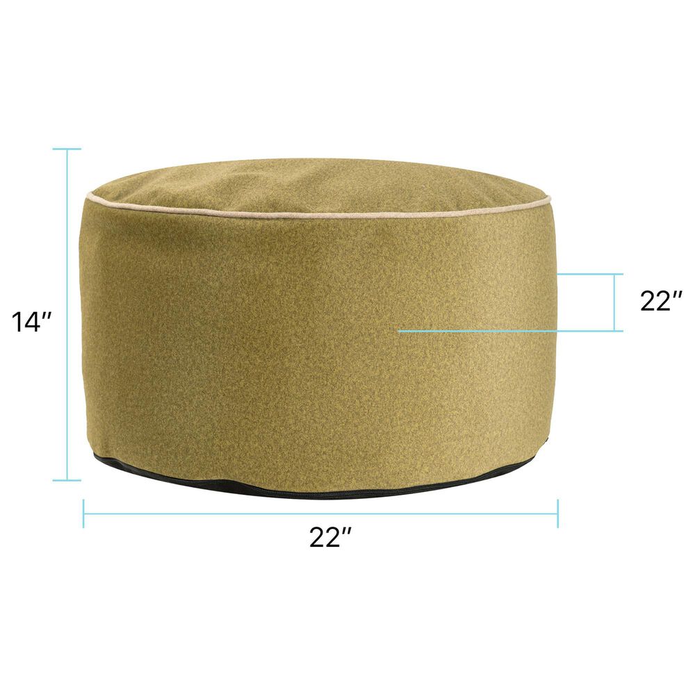 Howard Elliott Qiviut Foot Pouf in Moss, , large