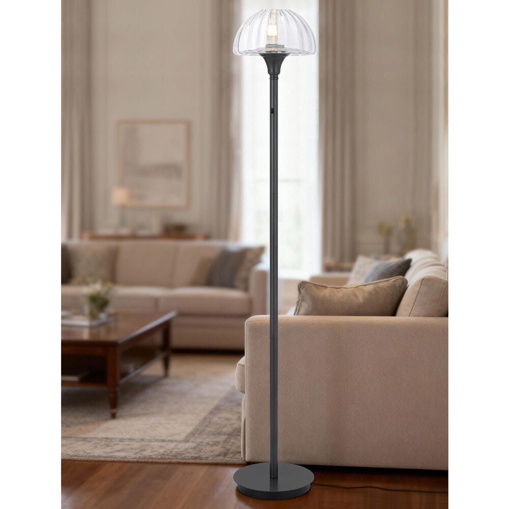 Cal Lighting Eleanor Floor Lamp in Charcoal Grey, , large