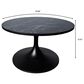 Leisuremod Verve 27" Coffee Table with MDF Top in Black and Black Marble, , large