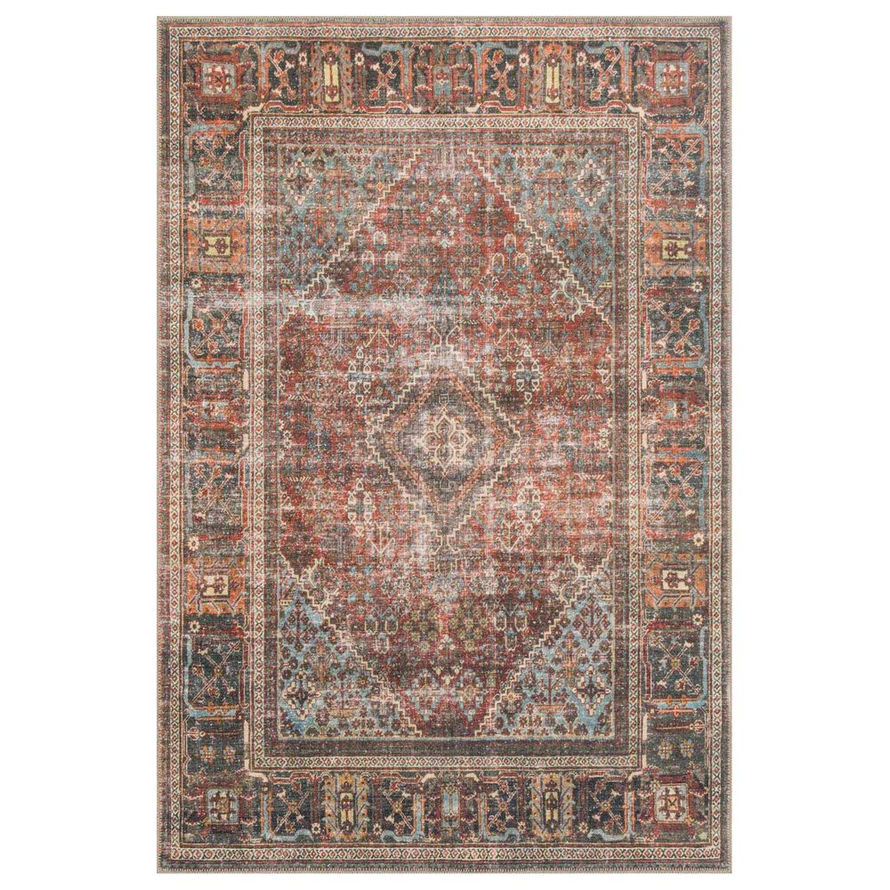 Loloi Loren LQ-13 2"3" x 3"9" Brick and Midnight Scatter Rug, , large