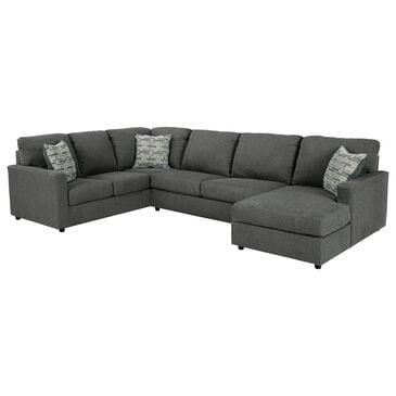 Ashley Edenfield 3-Piece Left Facing U-Shaped Sectional with Chaise in Charcoal, , large
