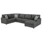 Ashley Edenfield 3-Piece Left Facing U-Shaped Sectional with Chaise in Charcoal, , large