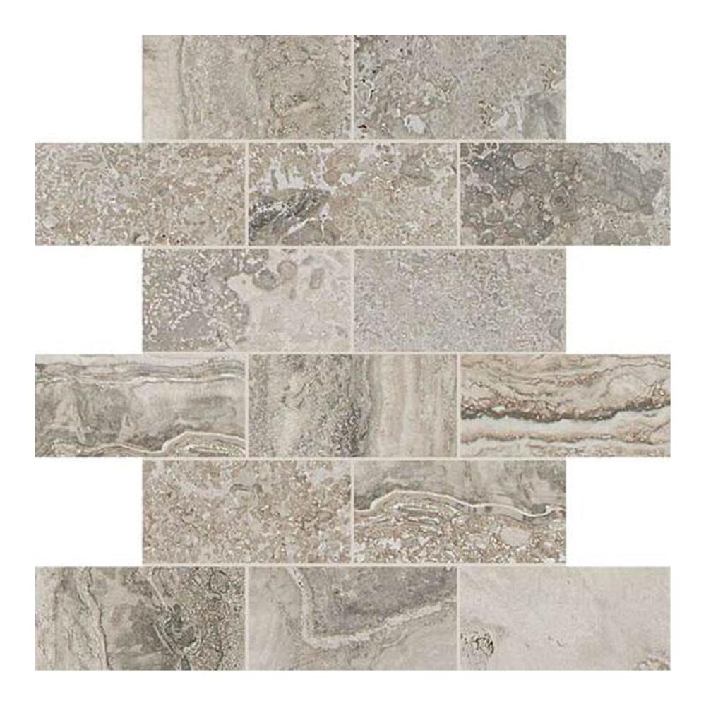 Dal-Tile Exquisite Silverstone 12" x 12" Porcelain Mosaic Sheet, , large