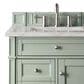 James Martin Vanities Brittany 30" Single Bathroom Vanity in Sage Green with 3 cm Victorian Silver Quartz Top and Rectangular Sink, , large