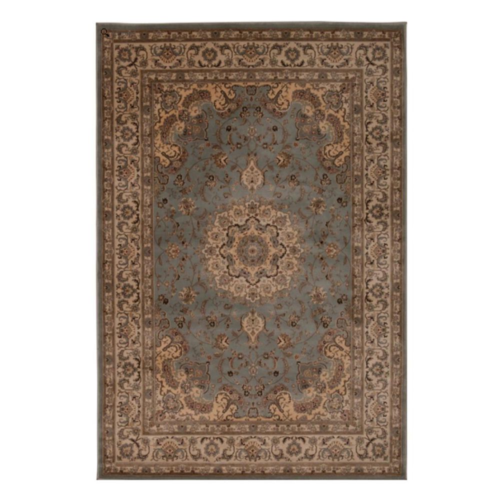 Nourison Ararat ARA02 3'9" x 5'9" Light Blue Area Rug, , large