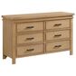 Oxford Baby Mystic 6-Drawer Dresser in Honey Wood, , large