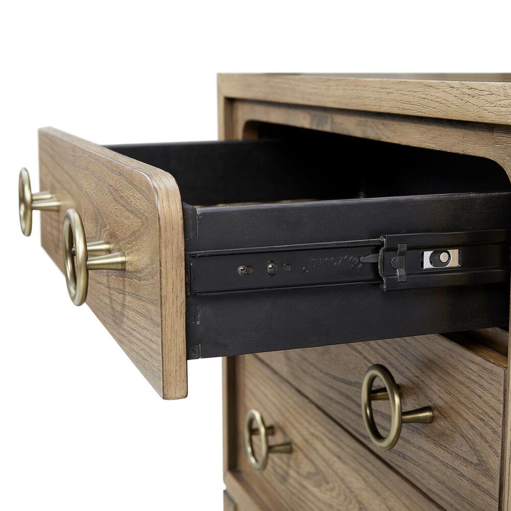 Sterling Timber Elure 3 Drawer Nightstand in Latte with USB Ports, , large