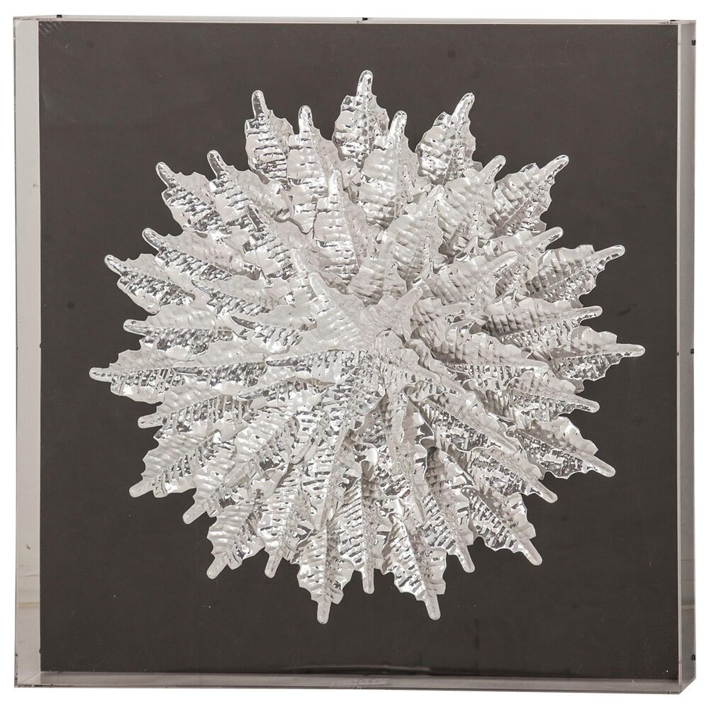 Maple and Jade 24&quot; x 24&quot; Glam Shadow Box Wall Decor in Black and Silver, , large