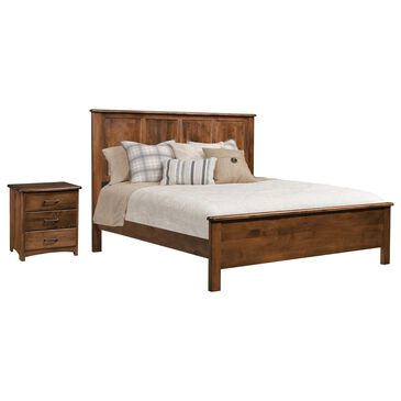 Briarwood Mission Impossible Full Panel Bed with Nightstand in Dark Roast, , large