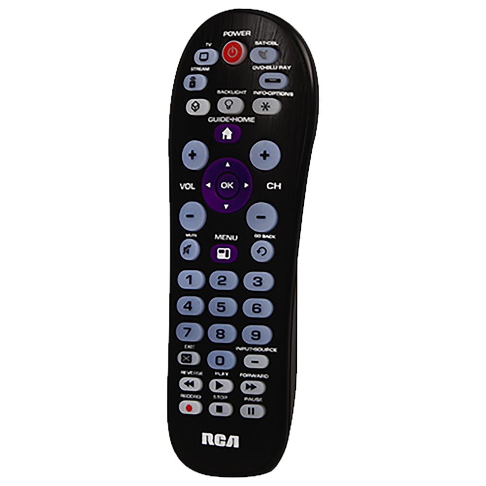 RCA Universal 4-Device Streaming Player Compatible Remote in Black, , large