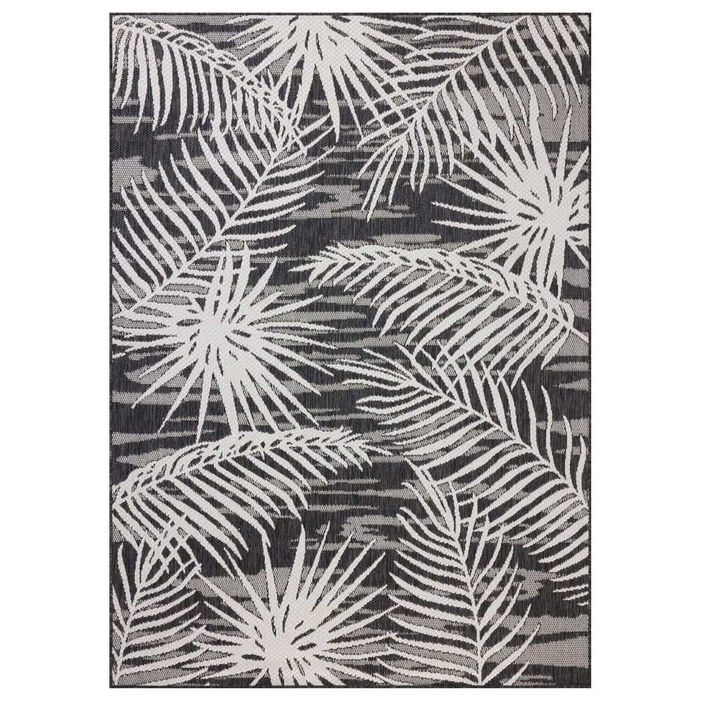 Loloi Easton Ivory and Onyx 4&#39; x 6&#39; Indoor/Outdoor Area Rug, , large