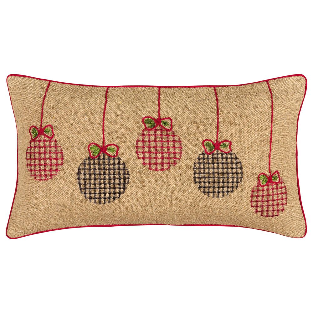 Rizzy Home Geometric 14" x 26" Pillow in Natural and Tan , , large