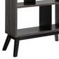 Global Movement 8-Shelf Bookcase in Distressed Grey and Black, , large