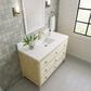 James Martin Vanities Celeste 48" Single Vanity in Sun-washed Oak with Embossed Shagreen and with Single Hole 3 cm White Zeus Quartz Top & Backsplash, , large
