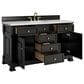 James Martin Vanities Brookfield 60" Single Bathroom Vanity in Black Onyx with 3 cm Arctic Fall Solid Surface Top and Rectangular Sink, , large