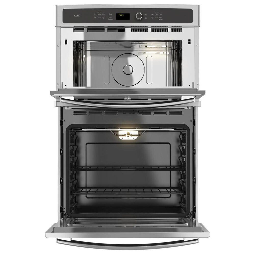GE Profile 27" Built-In Combination Convection Microwave and Convection Wall Oven in Stainless Steel, , large