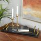 Maple and Jade 2-Piece Tray Set with Handles in Matte Black and Gold, , large